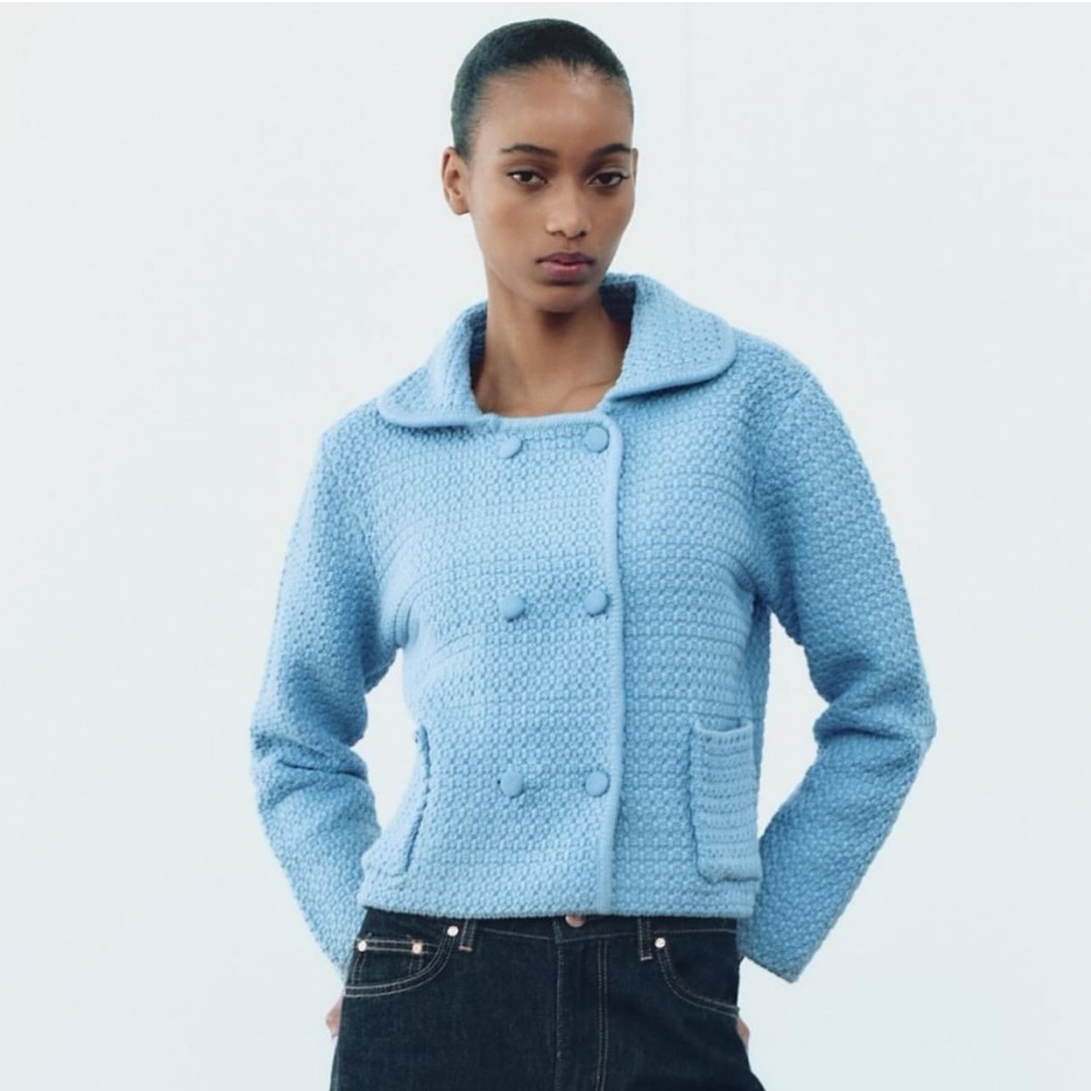 Zara Collared Button Down Cardigan/Jacket - image 1